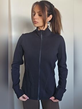 Lululemon Define Jacket Size 10 Black Full Zip Thumbholes Athletic Spring Run